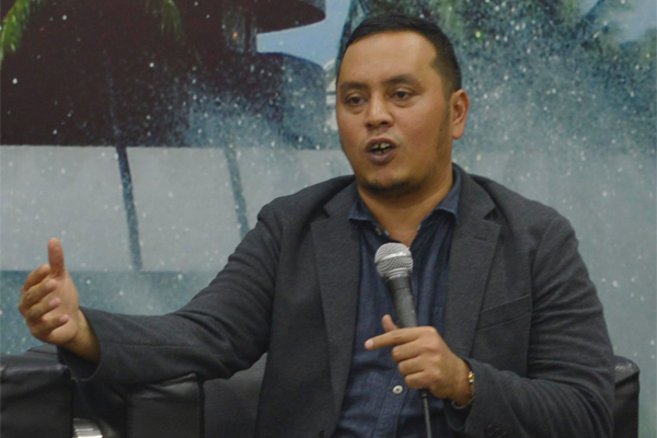 Wakil Ketua Baleg DPR RI Fraksi Nasdem, Willy Aditya saat diskusi RUU Cipta Kerja. 