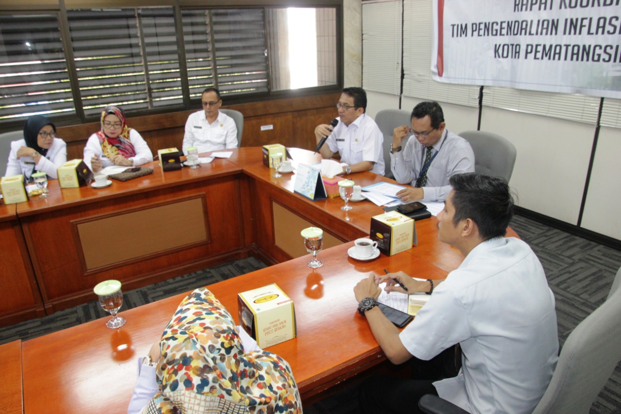  Rapat Tim Teknis Pengendalian Inflasi Daerah (TPID) Kota Pematangsiantar, di ruang rapat KPw BI Pematangsiantar, Rabu (4/3/2020).