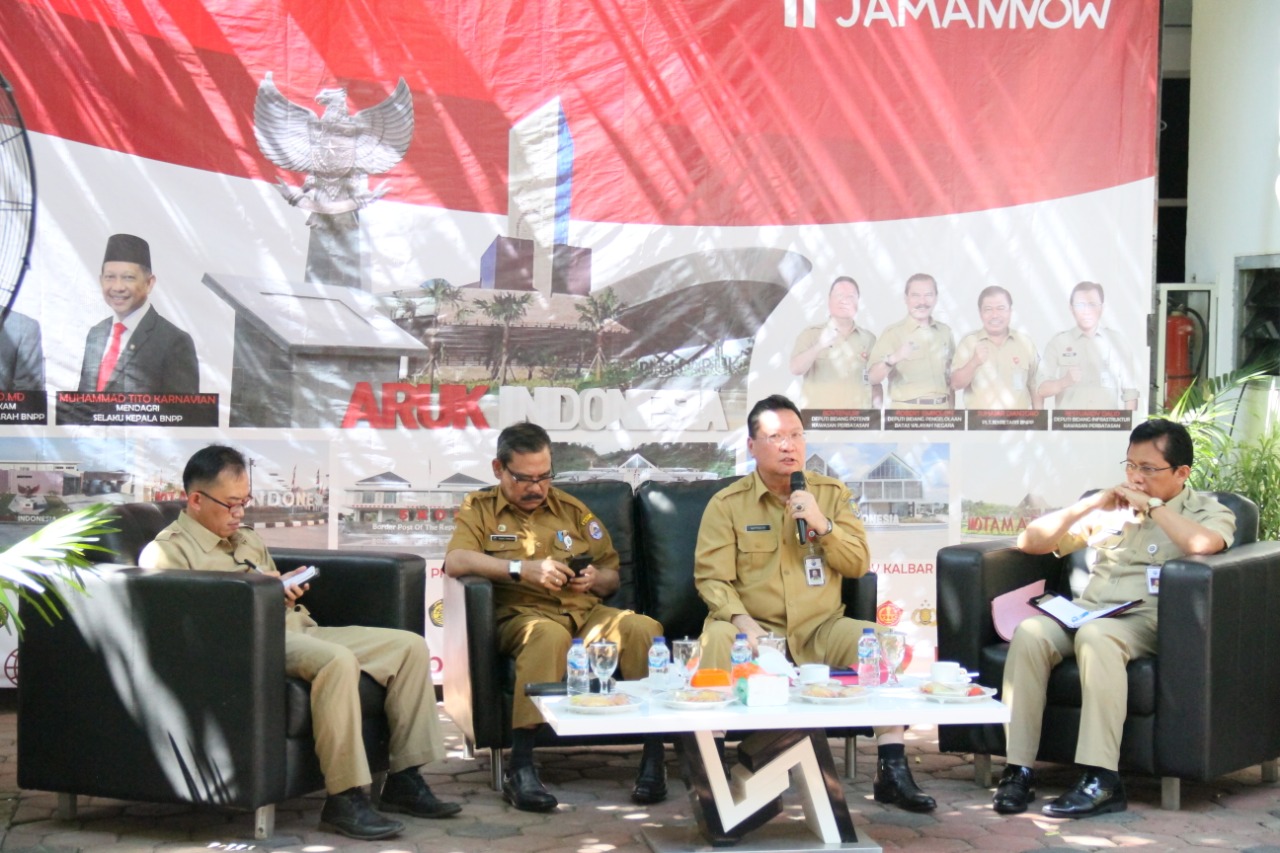 Badan Nasional Pengelola Perbatasan (BNPP) mengundang awak media untuk datang dalam acara Coffee Morning di Jakarta, Selasa (10/3).