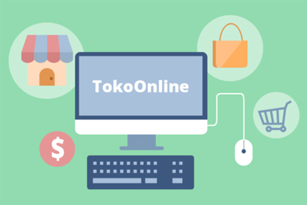 Ilustrasi perdagangan berbasis elektronik (e-commerce).