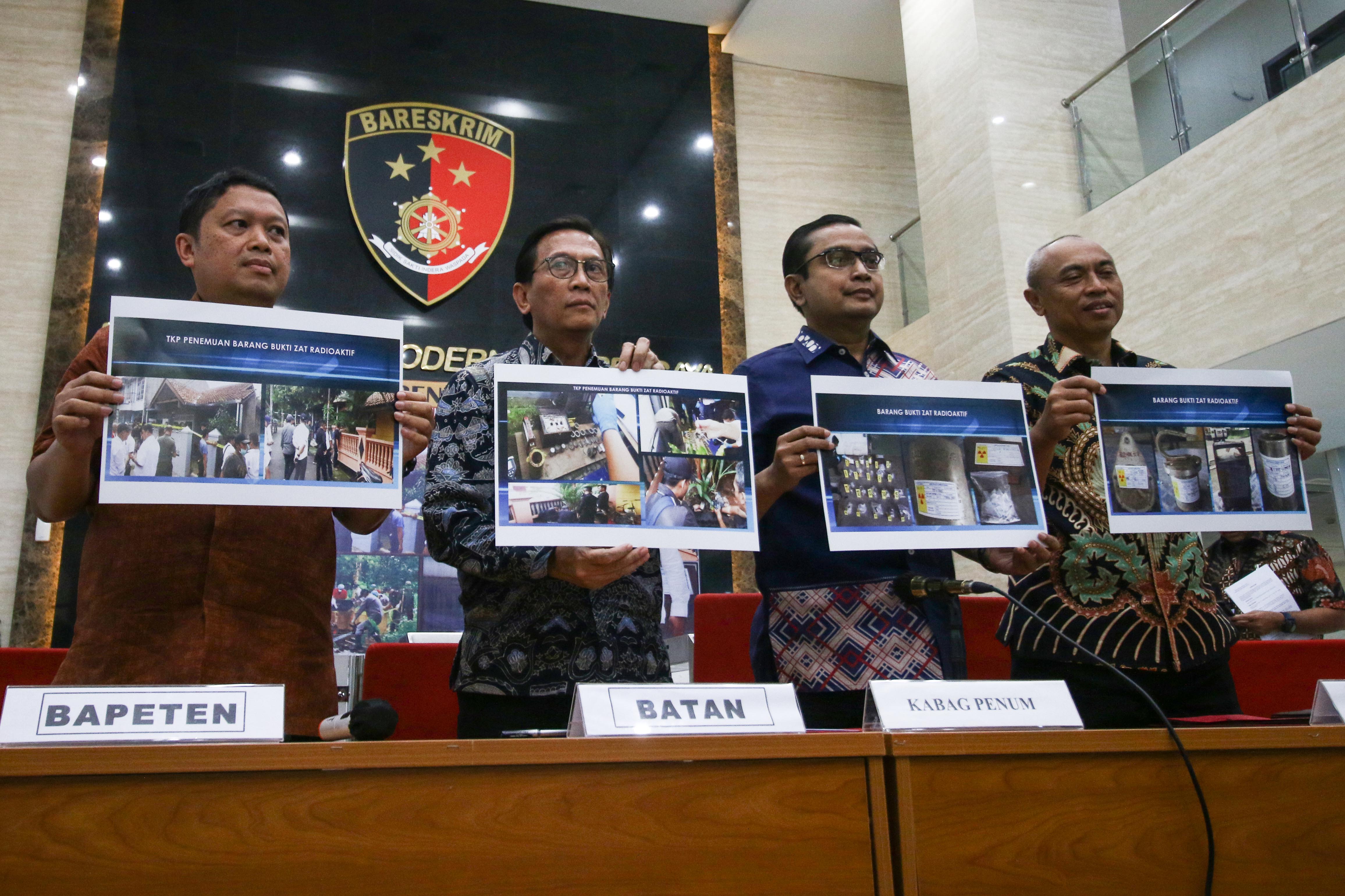 Dirtipiter Bareskrim Polri menetapkan pegawai Batan inisial SM sebagai tersangka karena menyimpan zat radioaktif Cesium 137.