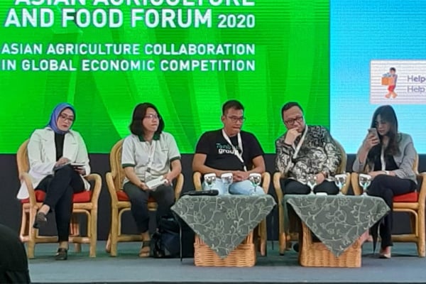 Diskusi pertanian pada Asian Agriculture and Food Forum (ASAFF) 2020, Jakarta, Jumat (13/3).
