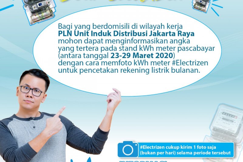 Infografis pelaporan listrik prabayar secara daring.