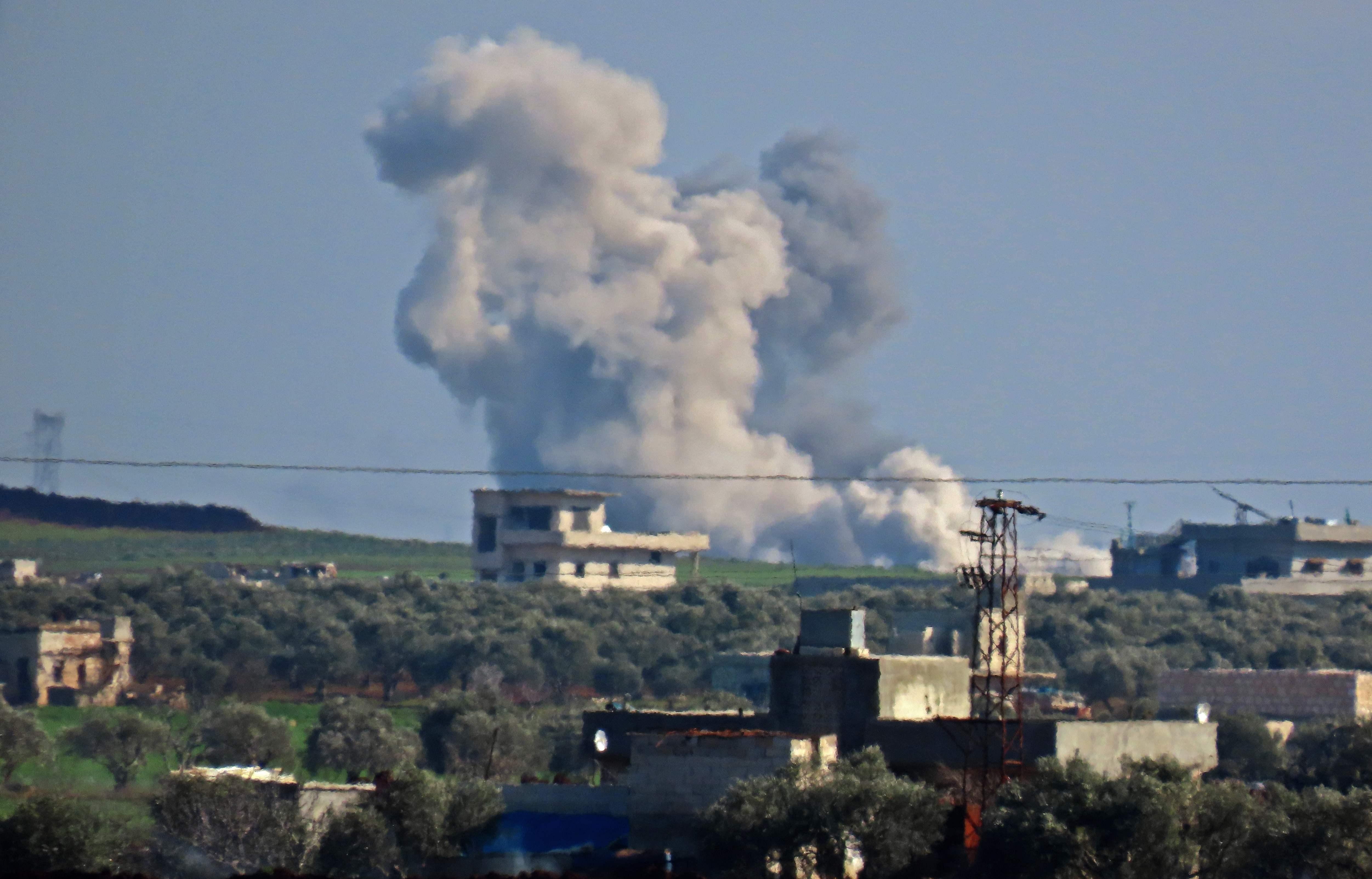 Situasi memanas  di kota Idlib, barat laut Suriah.