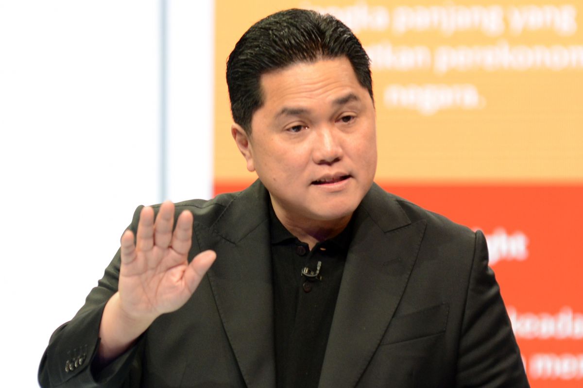 Menteri BUMN Erick Thohir dalam suatu kesempatan.