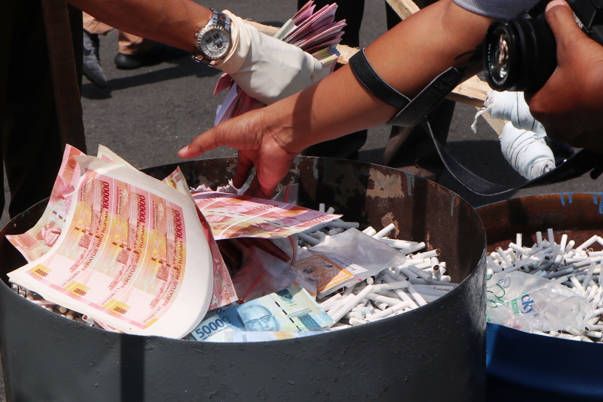 Ilustrasi uang palsu.