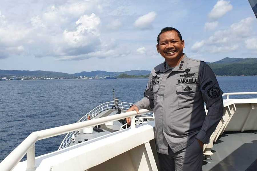 Kolonel Bakamla Capt Nyoto Saptono selaku Pejabat Komandan Kapal