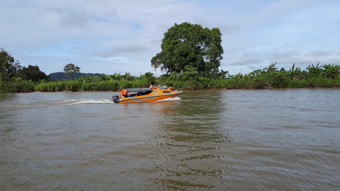 Tim gabungan masih mencari korban tabrakan speed boat di  Sungai Sebangau, Kalteng.