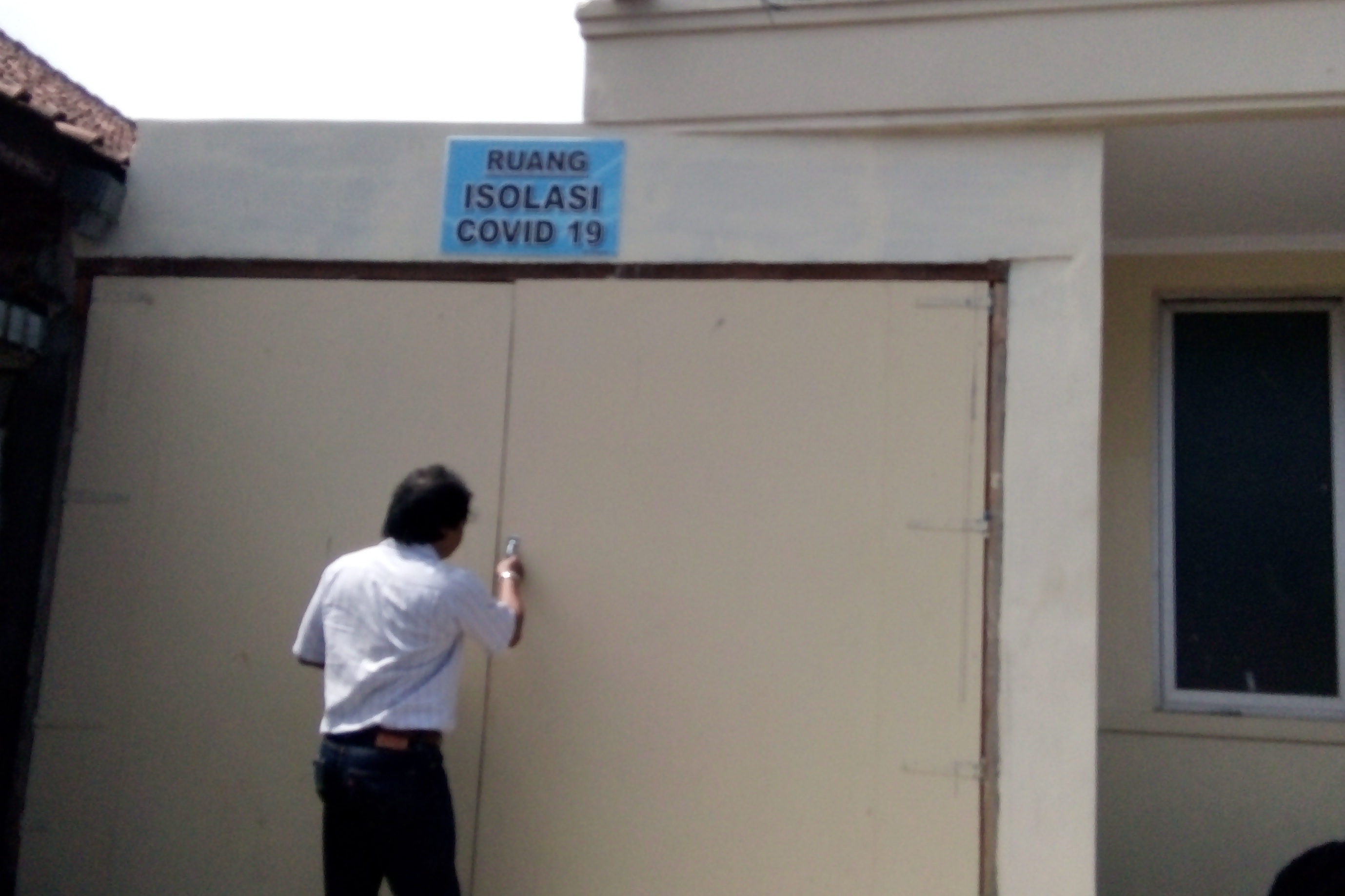 Ruang isolasi RSUD dr Soekardjo Kota Tasikmalaya, Jawa Barat.