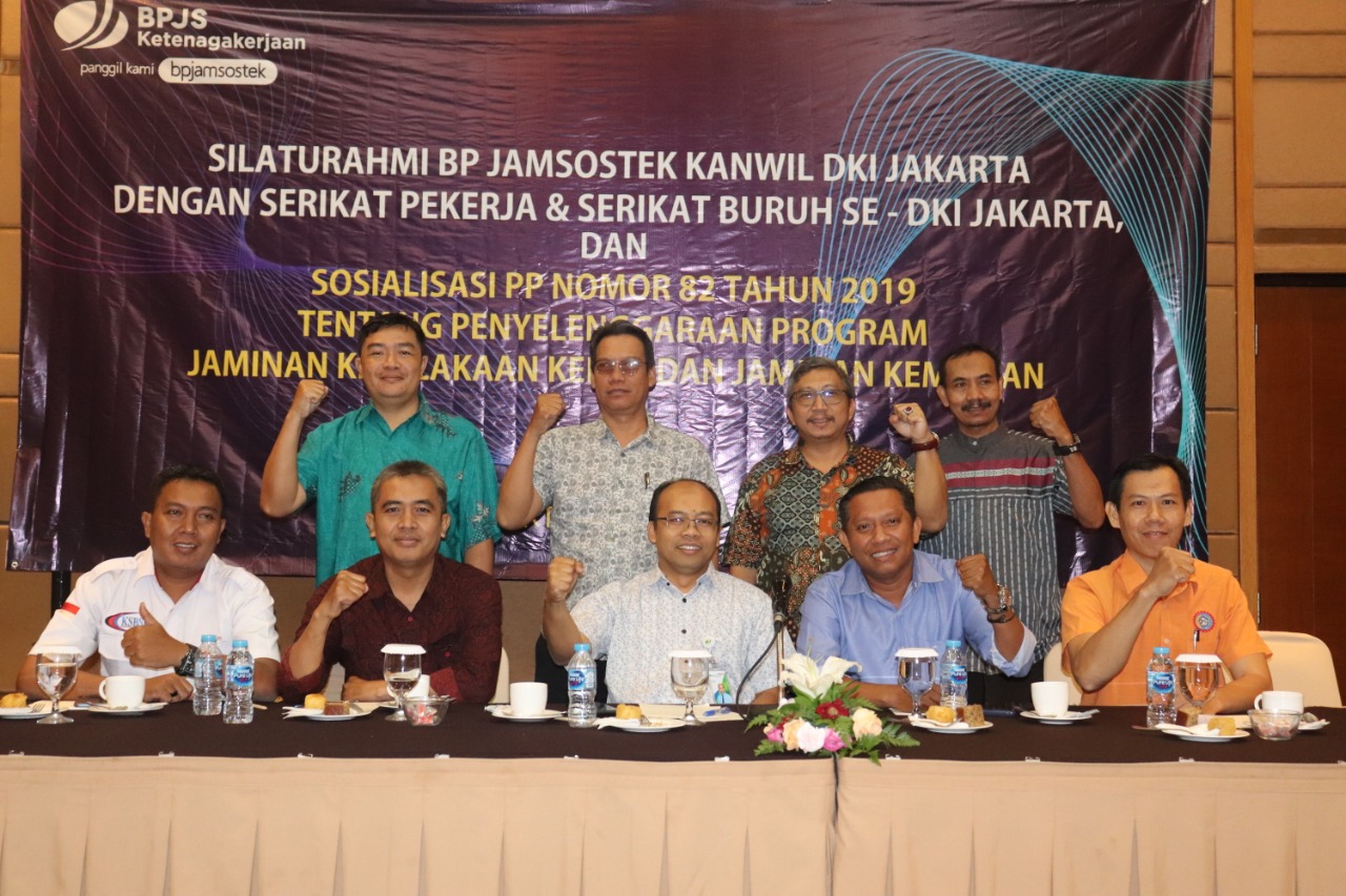 BPJAMSOSTEK Sosialisasi PP 82 tahun 2019 Kepada Serikat Pekerja