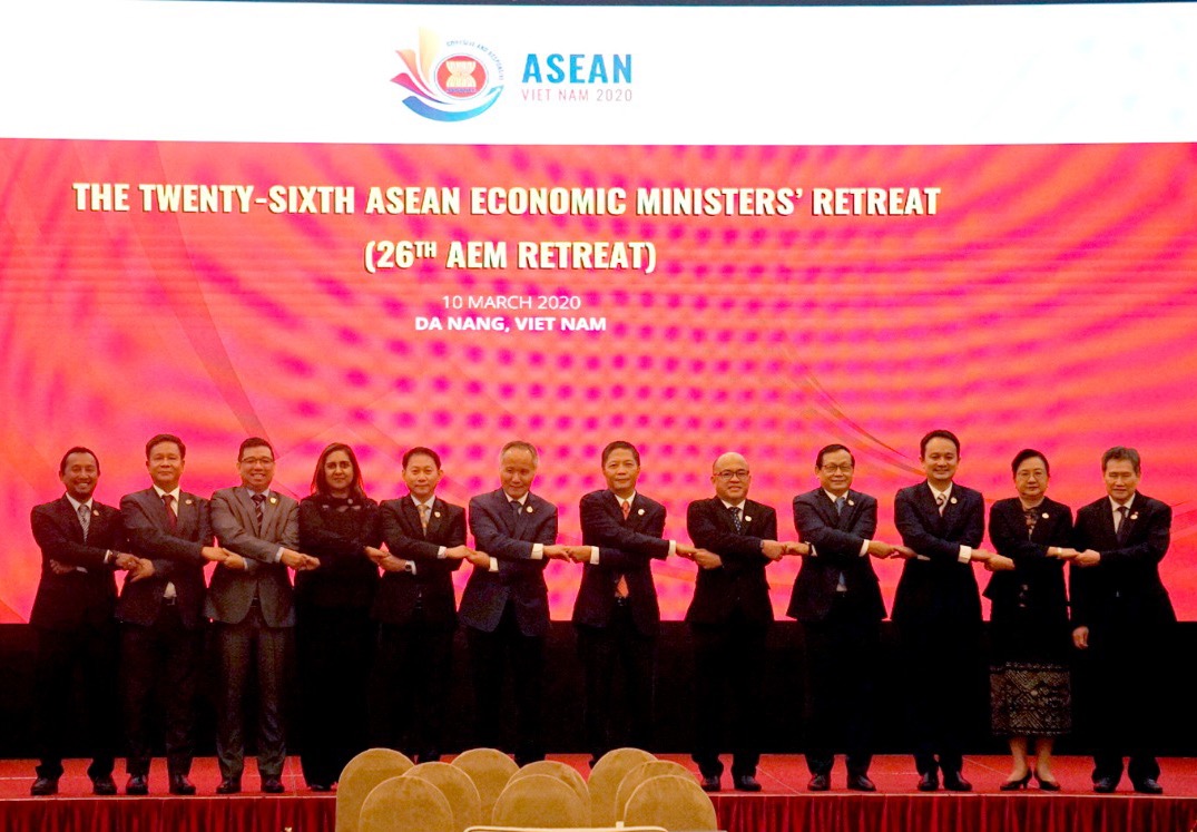 sean Economic Ministers (AEM) Working Dinner di Da Nang, Vietnam, Selasa (9/3).