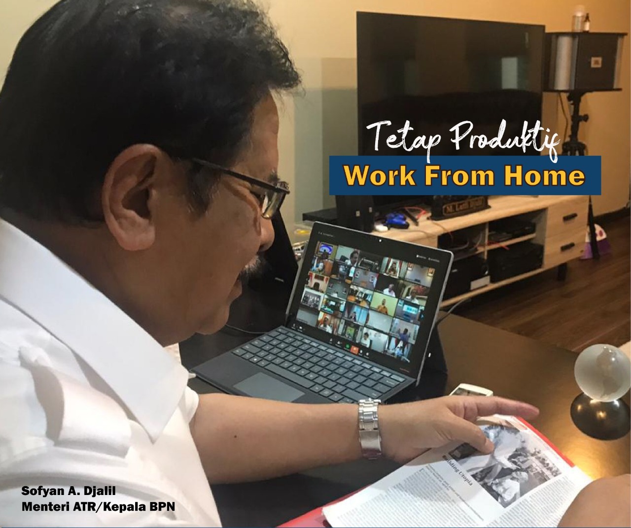 Menteri Sofyan Ikut Ratas dari Rumah 