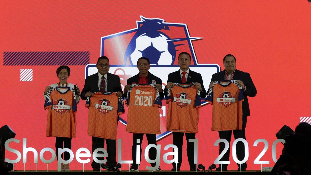 PSSI melalui PT Liga Indonesia Baru (LIB) menggelar launching dan peluncuran Shopee Liga 1 2020 di Jakarta, Senin (24/2).