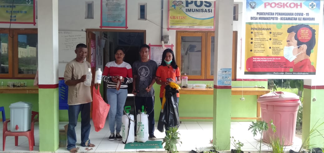 Desa Mudakeputu, di Kecamatan Ile Mandiri, Kabupaten Flores Timur memanfaatkan dana desa untuk tangkal korona.