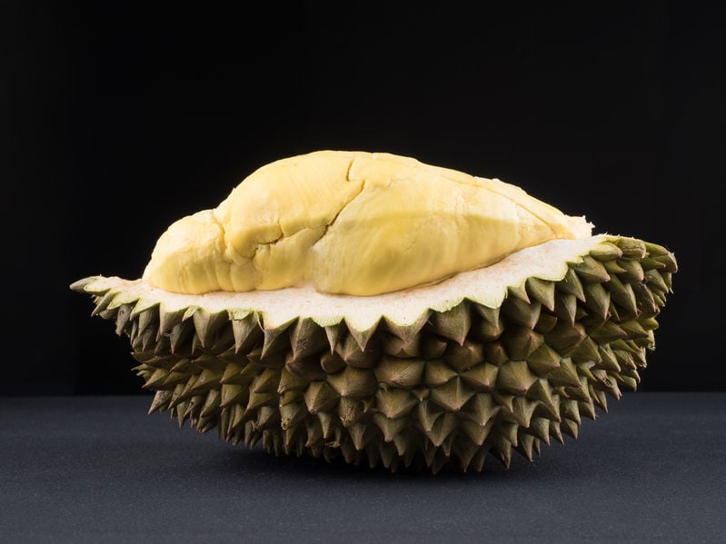 Durian mengandung asam amino langka yang berperan penting dalam pembentukan aromanya.
