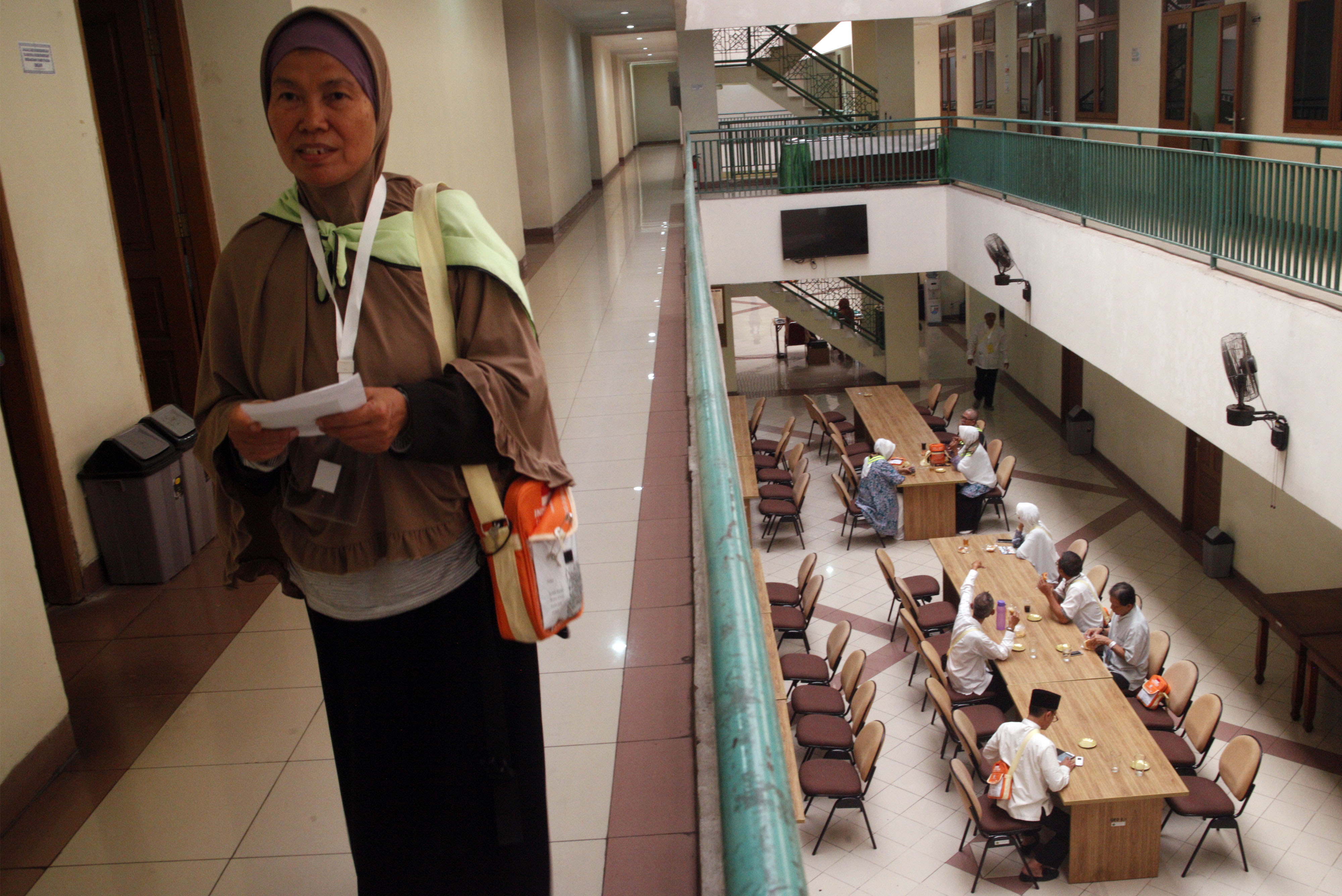 Ilustrasi: Situasi asrama Haji Embarkasi Jakarta di Pondok Gede, Jakarta, Sabtu (6//7/2019).