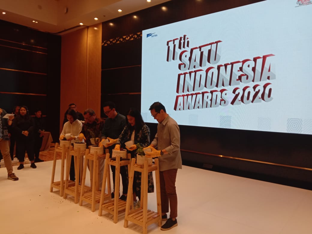Suasana jumpa pers pembukaan pendaftaran SATU Indonesia Award 2020. 2020