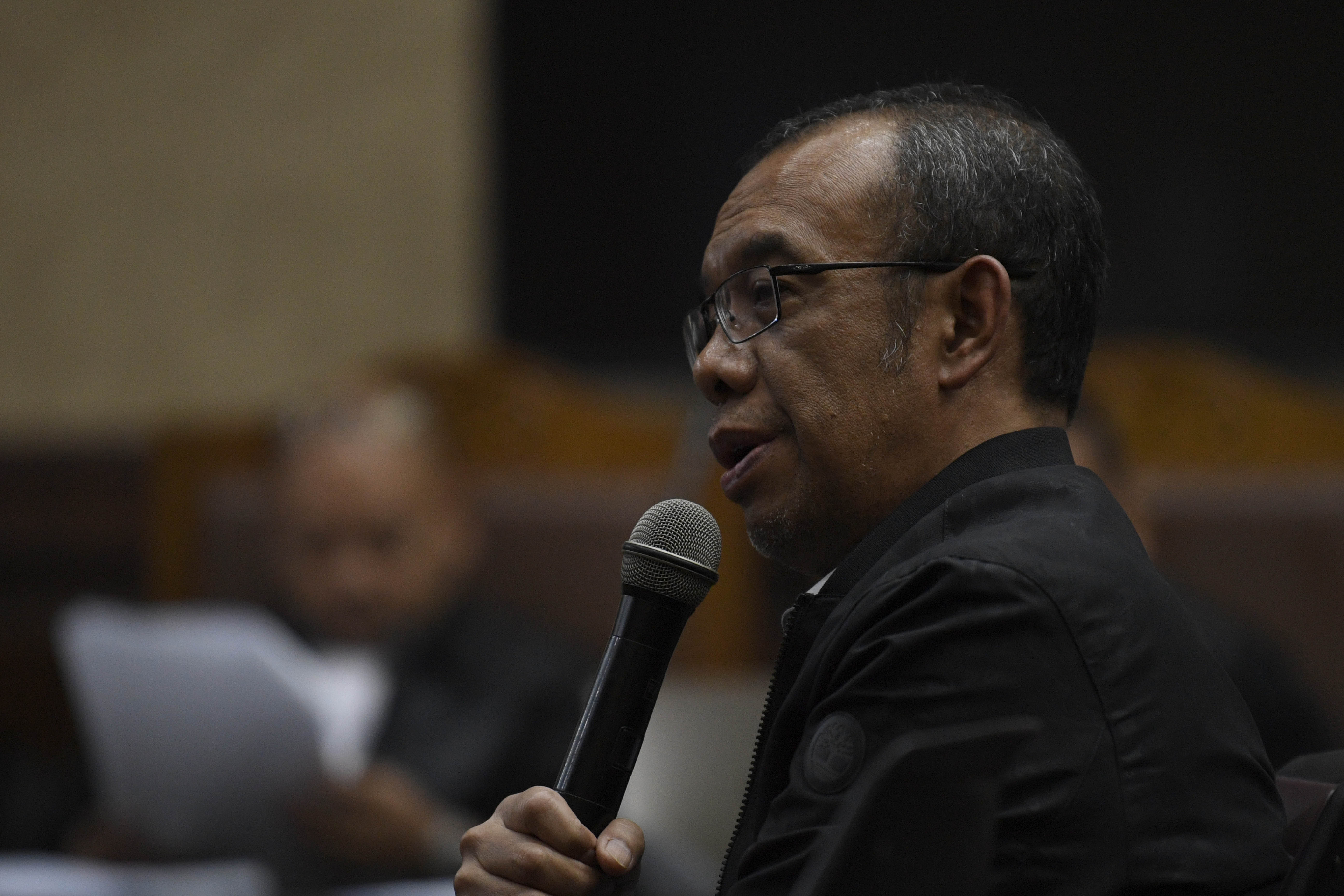 Sesmenpora Gatot S Dewa Brata bersaksi dalam sidang lanjutan kasus dugaan suap dengan terdakwa Imam Nahrawi.