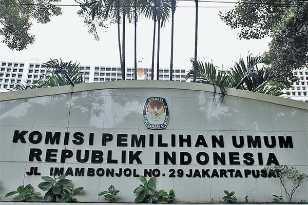 Suasana kantor Komisi Pemilihan Umum (KPU) di Jakarta, kemarin