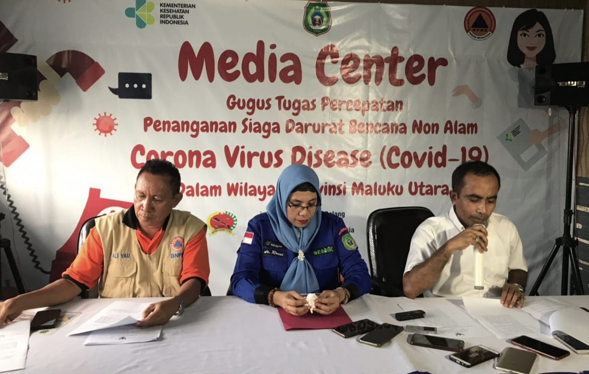 Penjelasan terkini sebaran virus korona di Satgas Penanganan Wabah Virus Corona Provinsi Maluku Utara, Minggu (22/3/2020).
