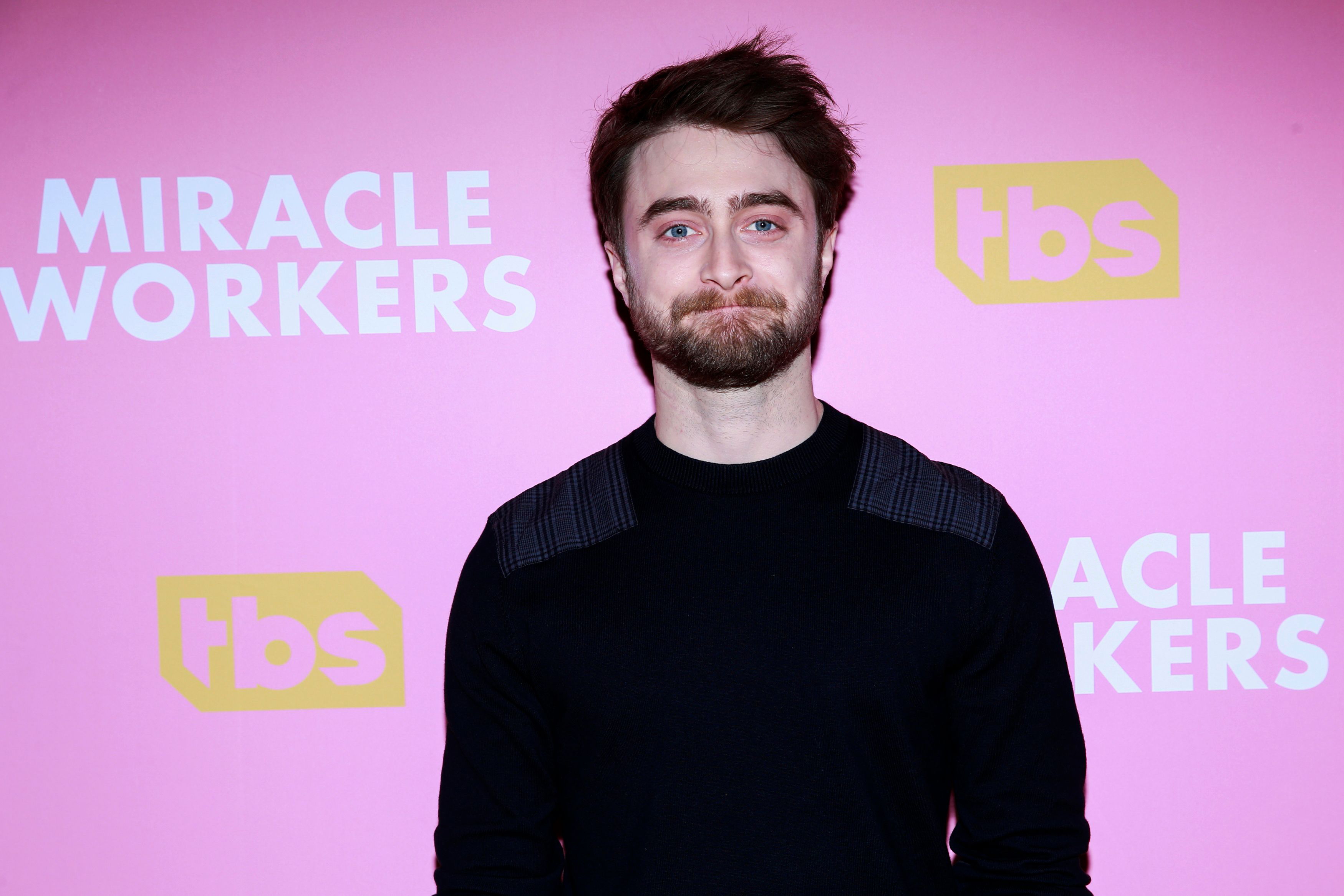 English actor Daniel Radcliffe arrives to attend the screening of TBS' 