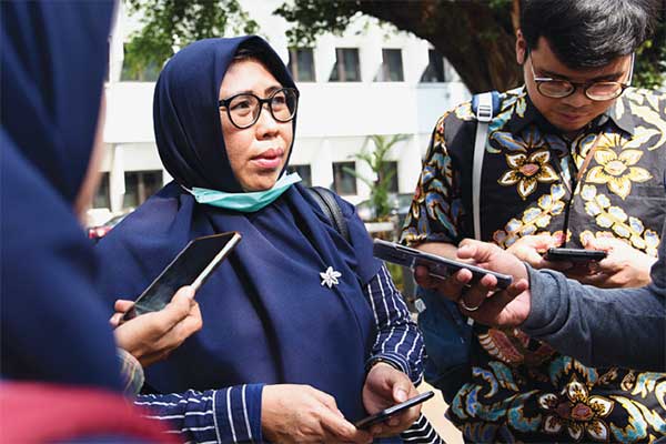 Plt Kepala Biro Hukum KPK, Efi Laila Kholis di Pengadilan Negeri Jakarta Selatan, kemarin.
