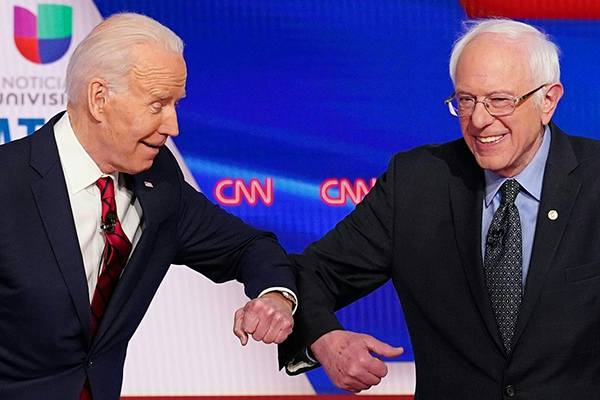 Joe Biden dan Bernie Sanders 