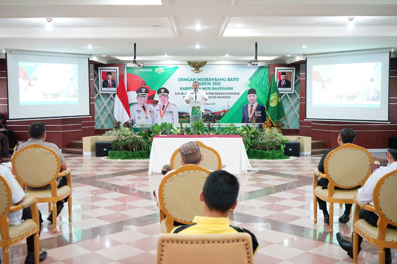 Pembukaan kegiatan Musrenbang RKPD Kabupaten Muba tahun 2021 di Auditorium Pemkab Muba, Selasa (31/3/2020).