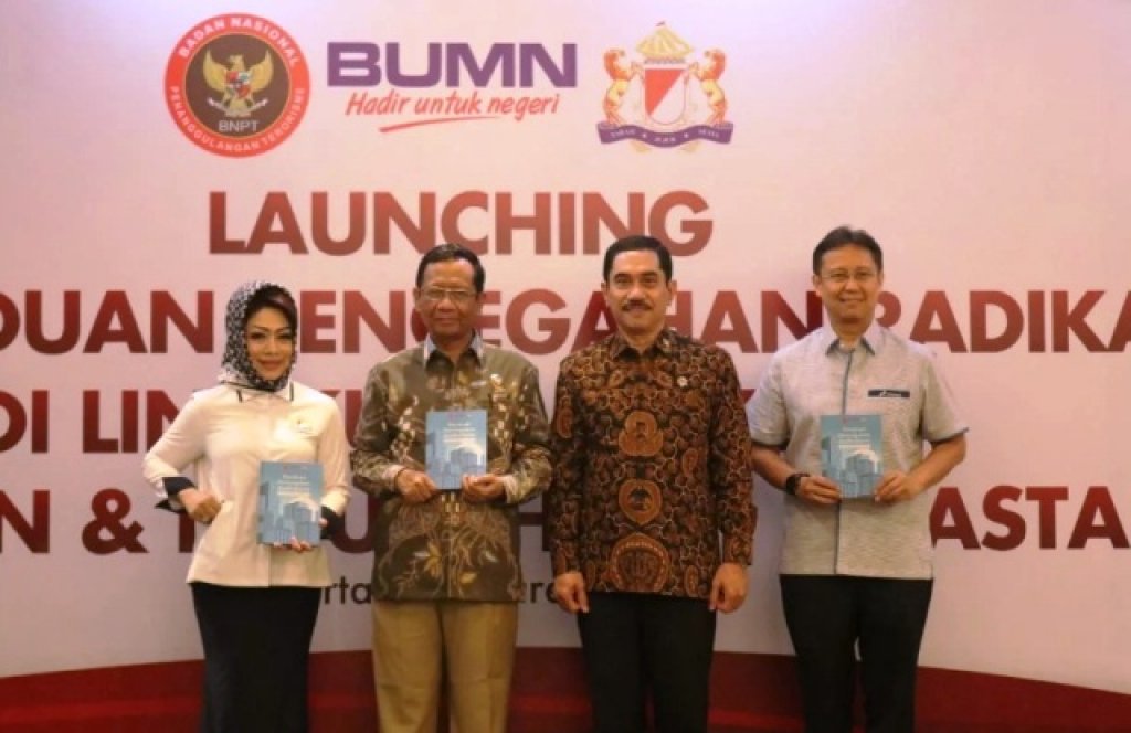 Acara peluncuran buku Panduan Pencegahan Radikalisme di Jakarta, Selasa (10/3). 