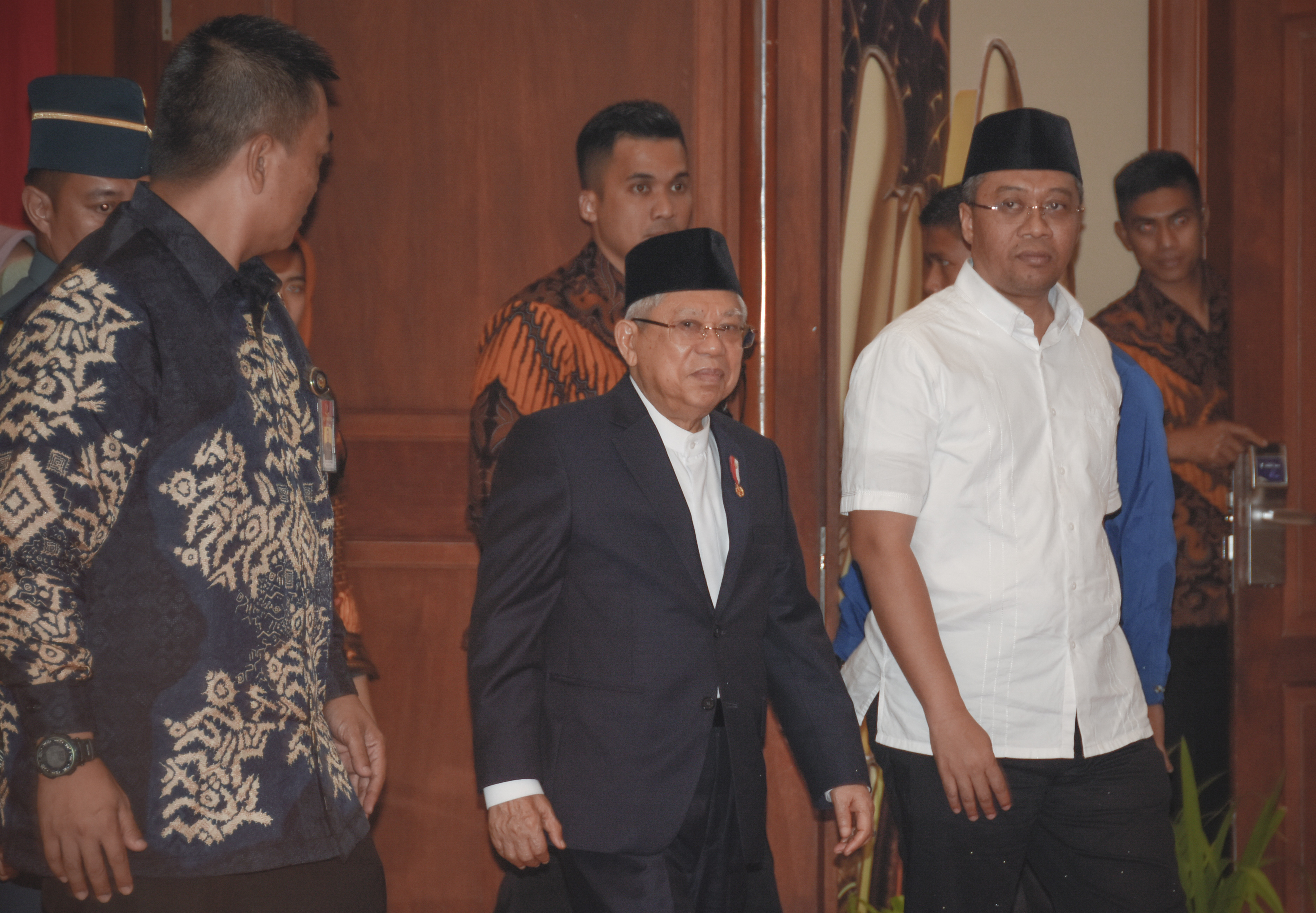  Wakil Presiden Ma'ruf Amin di Hotel Lombok Raya, Mataram, NTB, Rabu (11/3/2020).