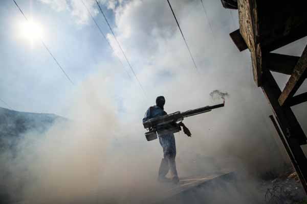 Ilustrasi : Fogging memberantas nyamuk penyebab Demam Berdarah Dengue (DBD)