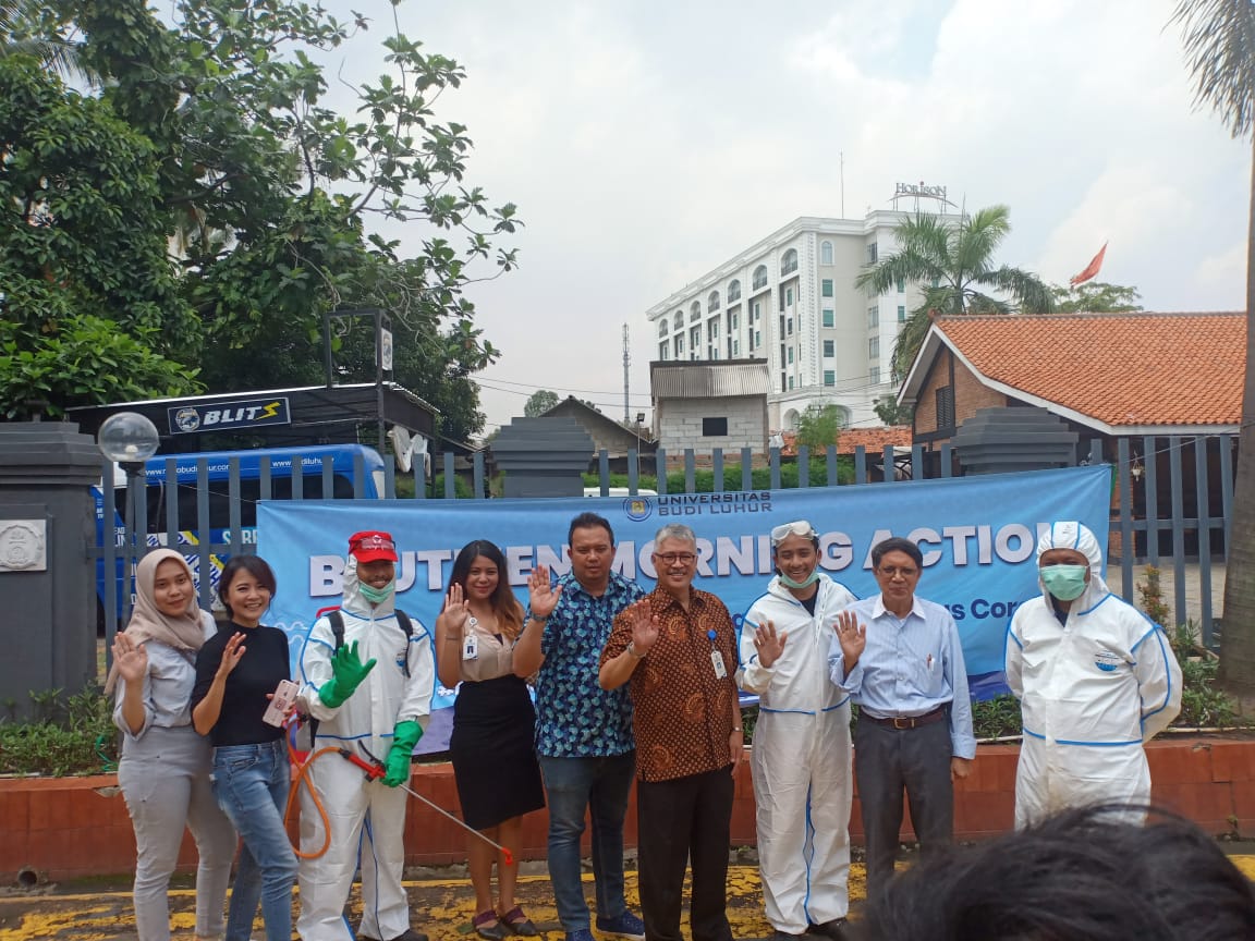 Penyemprotan disinfektan di UBL