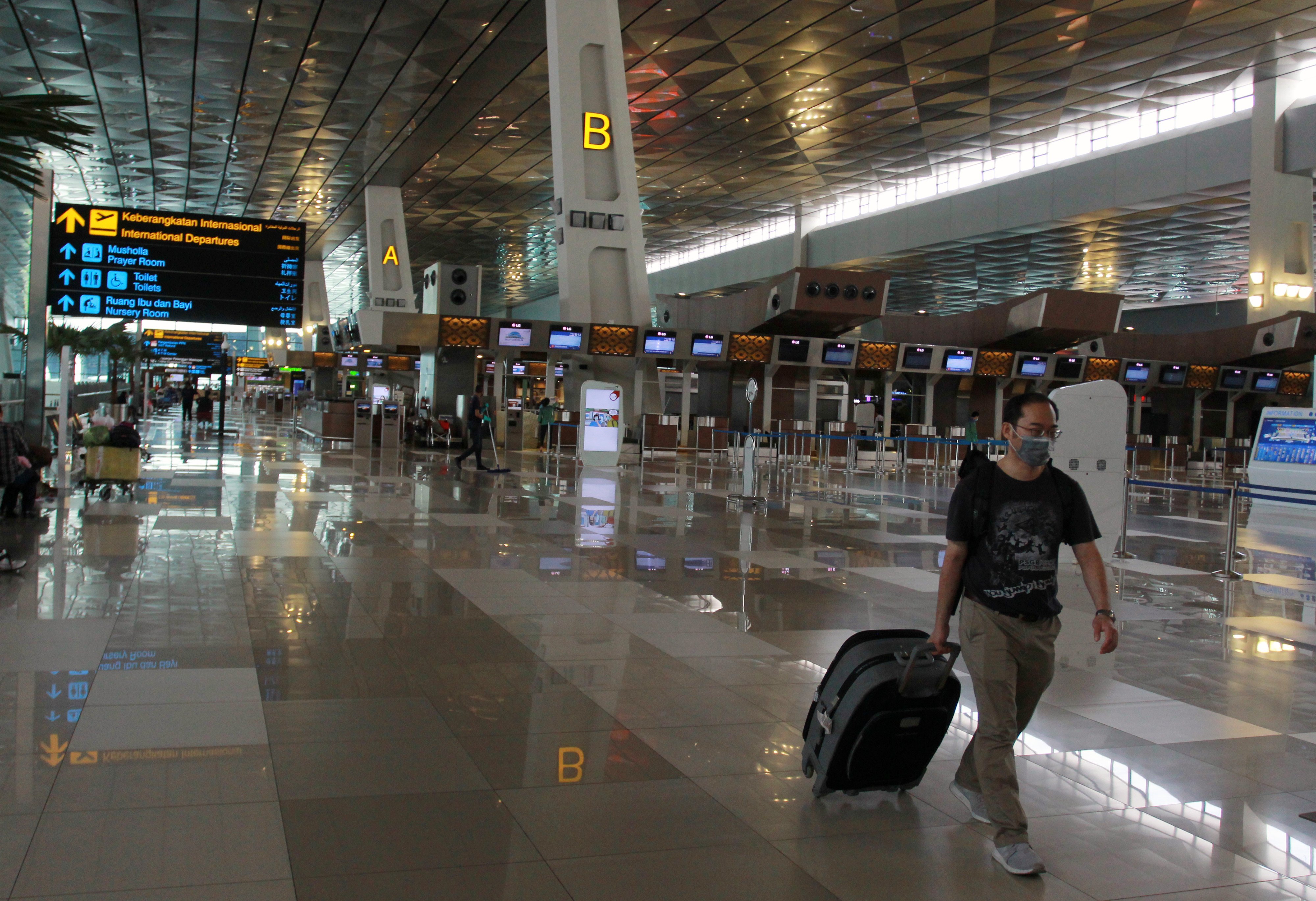 Suasana terminal kedatangan internasional Bandara Soekarno-Hatta