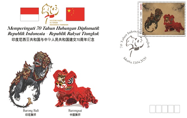 Prangko 70 tahun hubungan RI-Tiongkok.