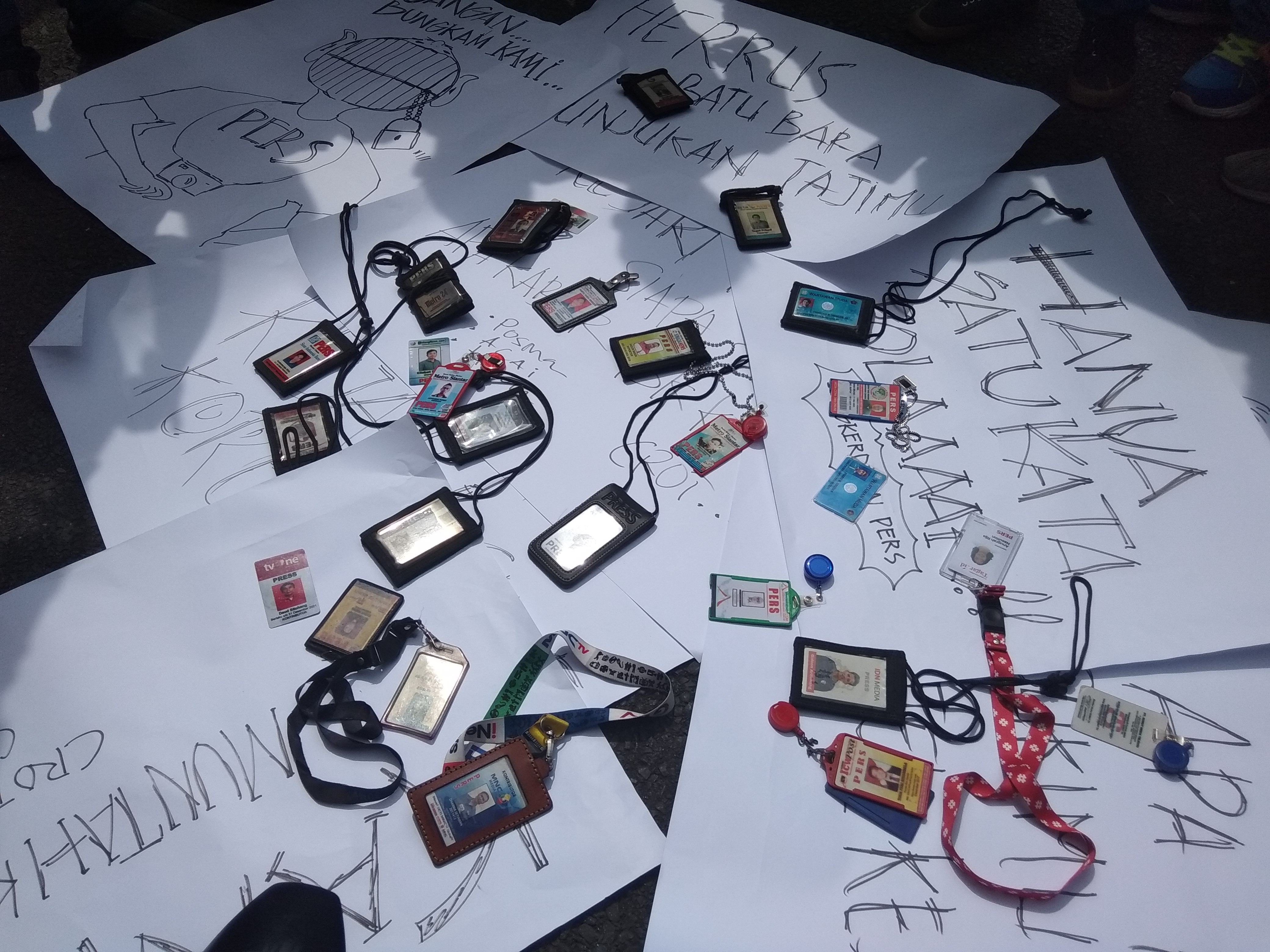 Ilustrasi: Aliansi Jurnalis Pematangsiantar berunjuk rasa pada 1 Februari 2020.