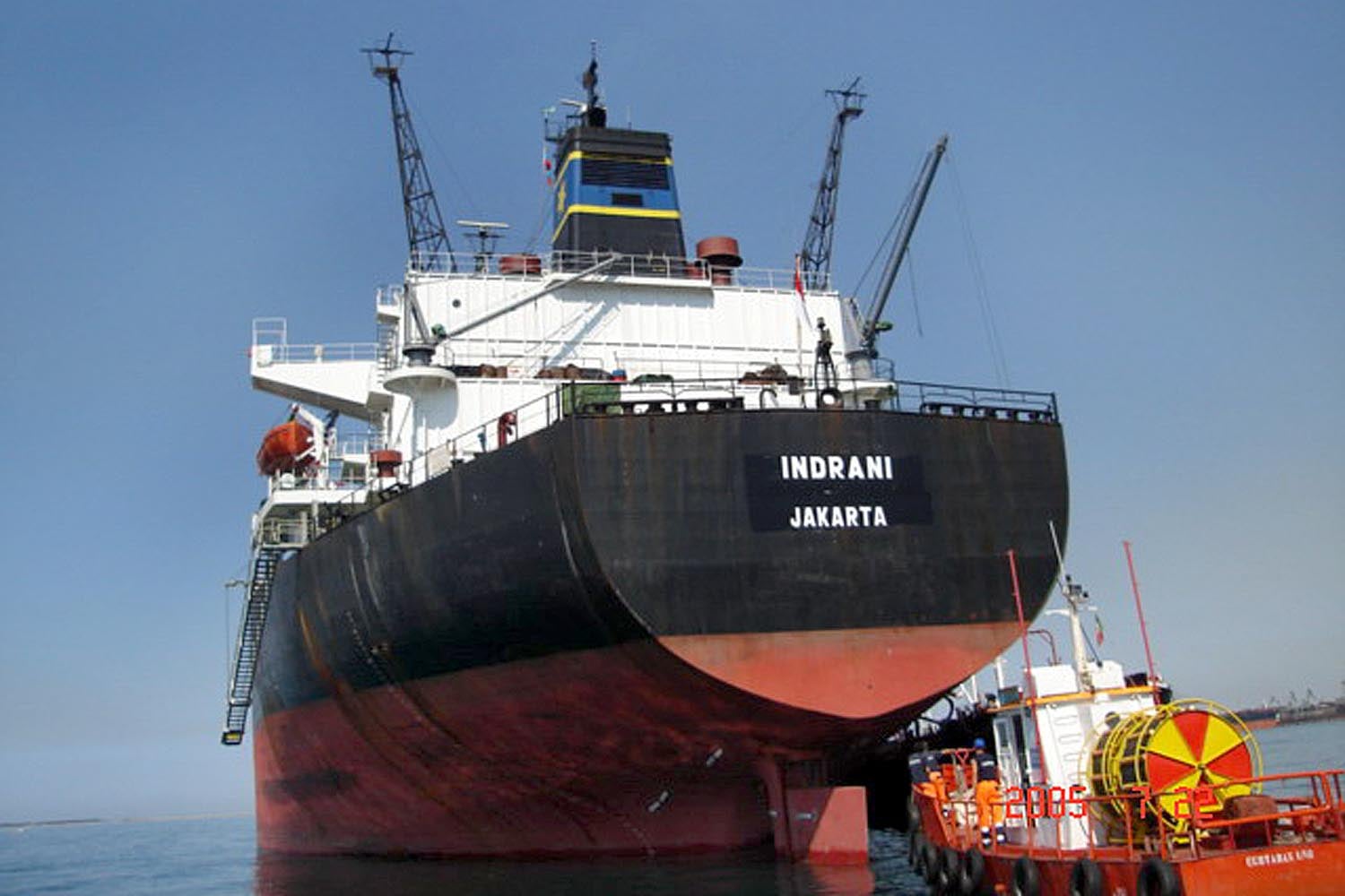 Kapal MV Indrani yang dibeli PT Arpeni di Italia pada 2005. 