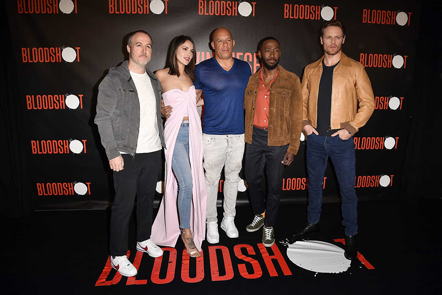 Sutradara David Wilson (kiri) bersama aktris dan aktor pendukung film Bloodshot