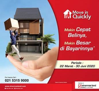 Sinarmas Land kini menawarkan solusinya dengan program berskala nasional bernama Move in Quickly.