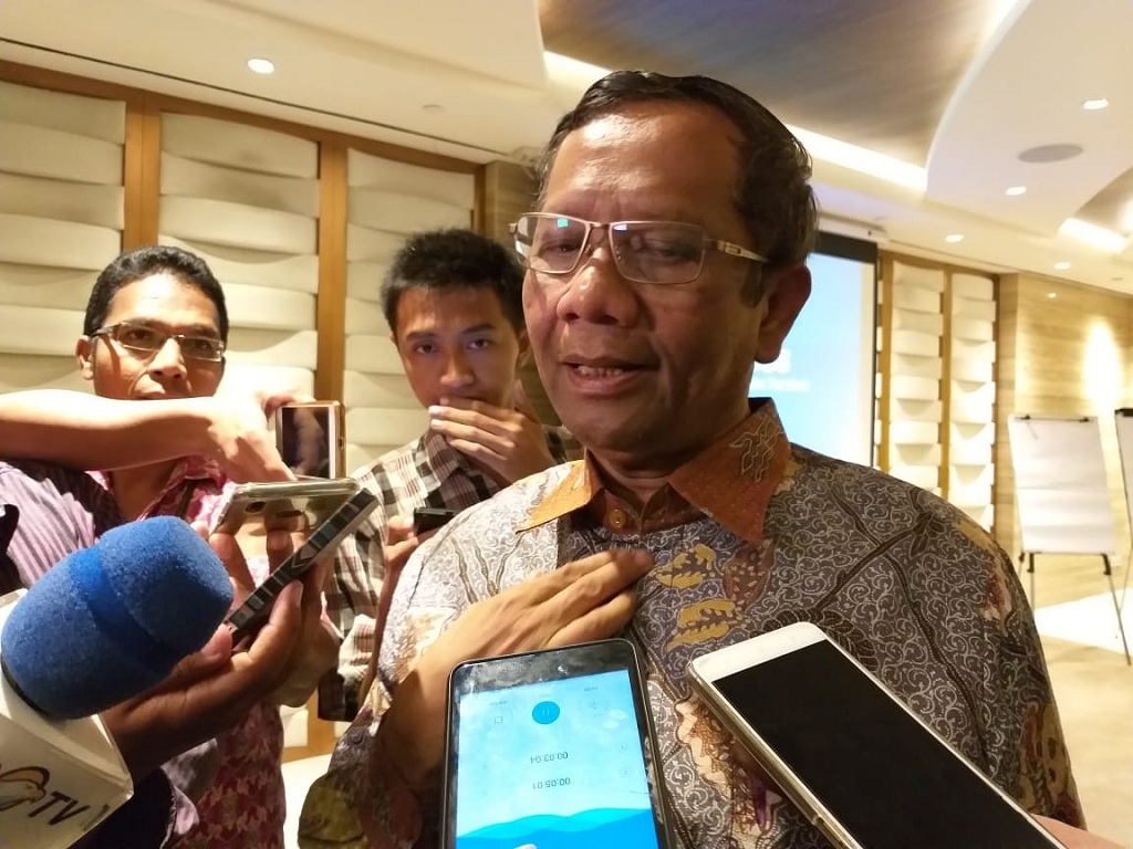 Menteri Koordinator bidang Politik, Hukum, dan Keamanan Mahfud MD. 