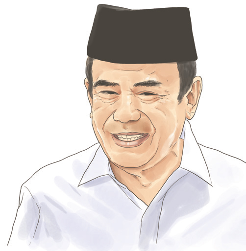 Sketsa Menteri Agama Fachru Razi