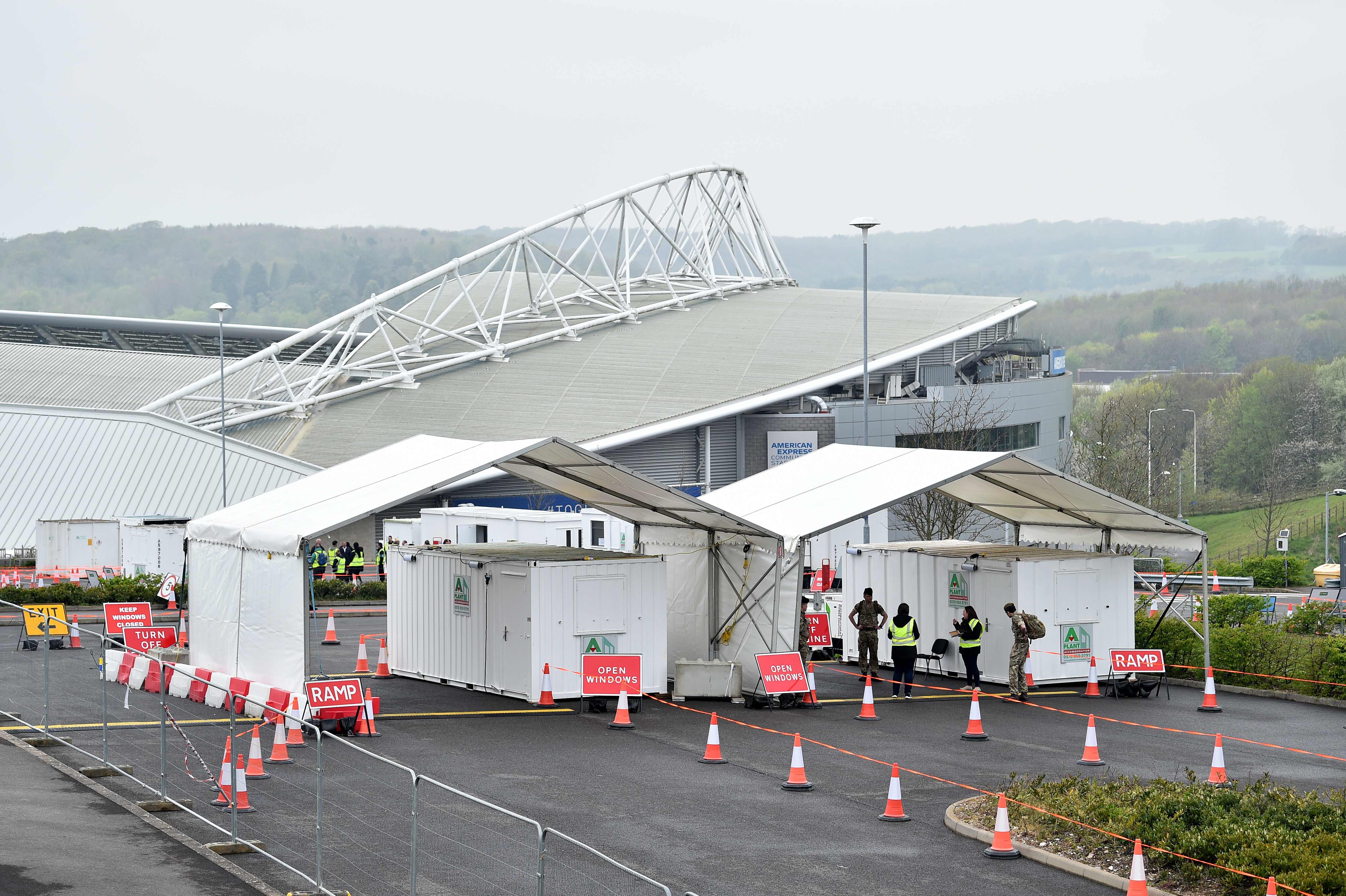 Stadion Amex, markas Brighton & Hove Albion beralih fungsi menjadi fasilitas pengujian covid-19.