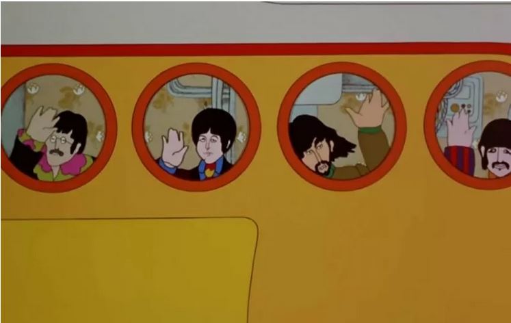 Tangkapan layar dari film The Yellow Submarine
