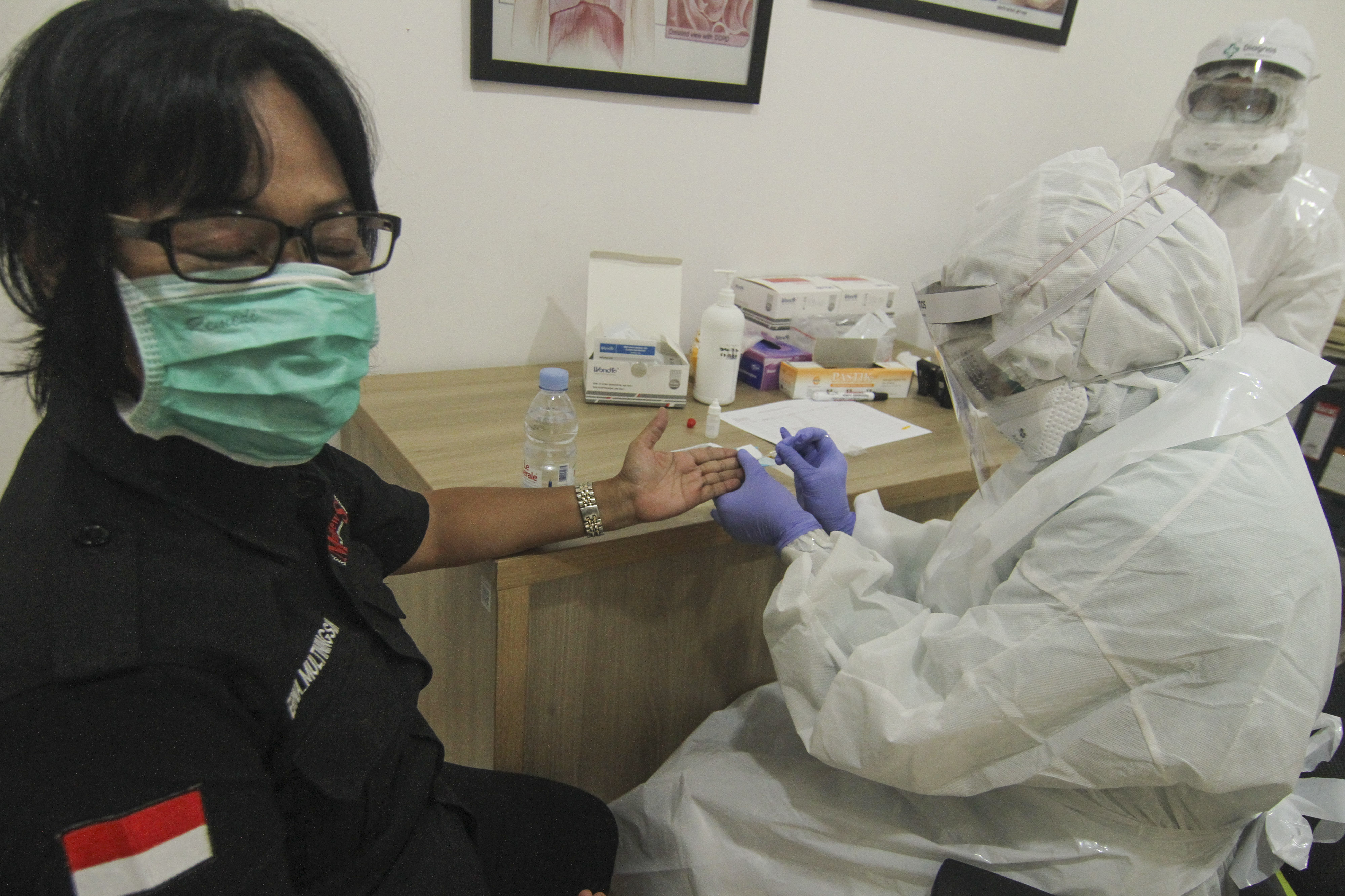  Rapid test yang diikuti 100 wartawan tersebut untuk pencegahan penyebaran virus corona di kalangan wartawan di Kota Depok