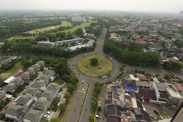 Perumahan Kota Modern di Tangerang, Banten.