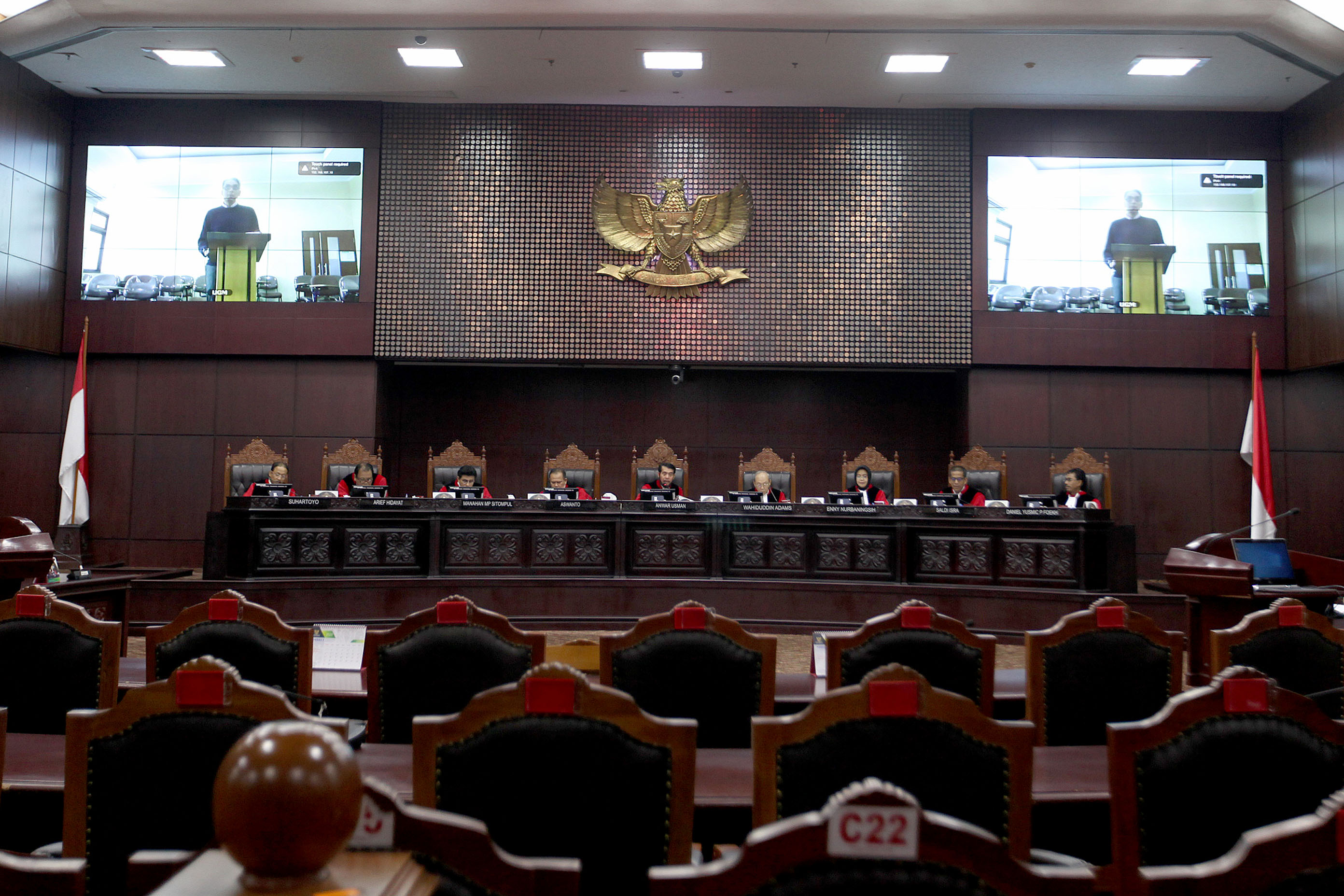 Suasana sidang di Mahkamah Konstitusi