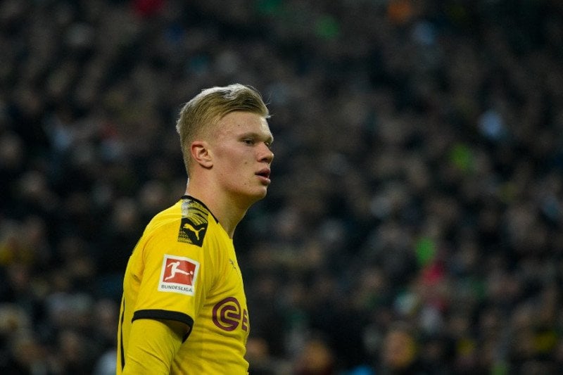 Pemain Dortmund Erling Braut Haaland.
