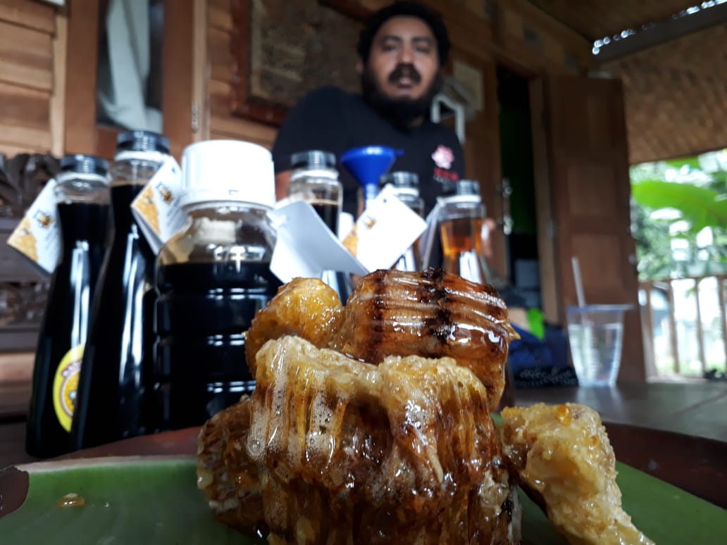 Seniman Teater Karawang, Maksrul Sodik Buhaeri beralih menjadi juragan madu.