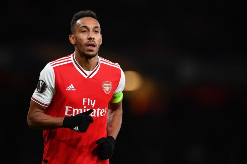 Striker Arsena Pierre-Emerick Aubameyang. 
