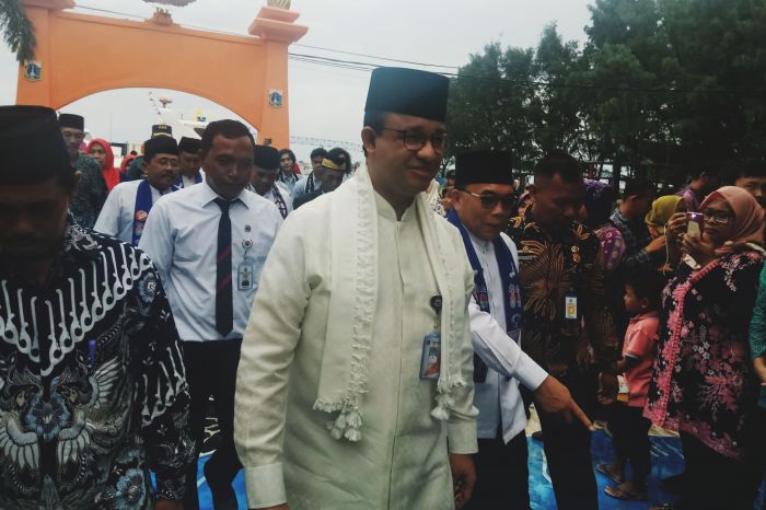 Gubernur DKI Jakarta Anies Baswedan saat Musrenbang di Kepulauan Seribu pada 2019. 