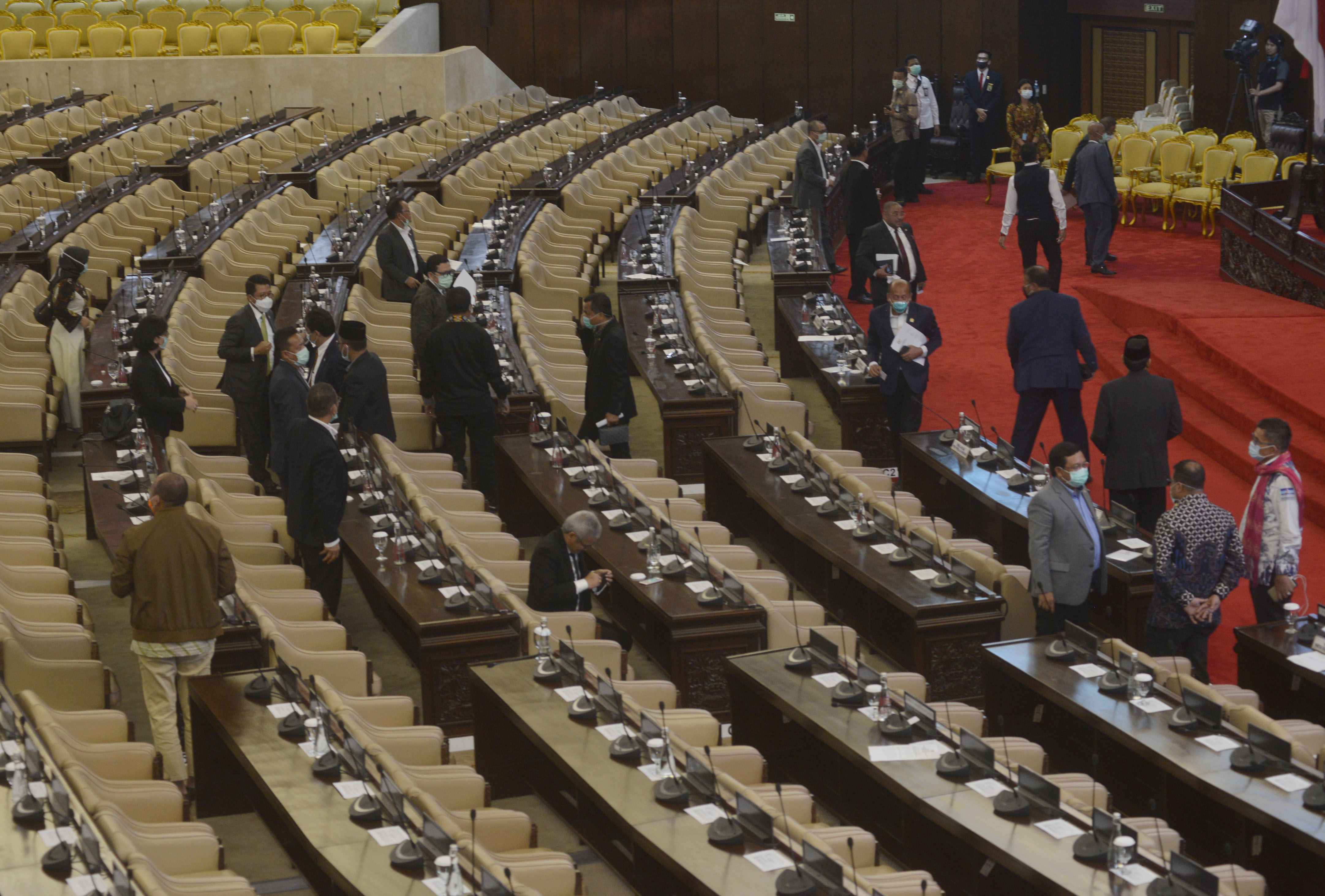 Suasana di ruang rapat paripurna DPR RI. (foto ilustrasi)